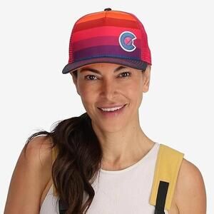 Colorado Juicy Fader Trucker Hat Adult fit Snap Back Red Embroidered Colorful